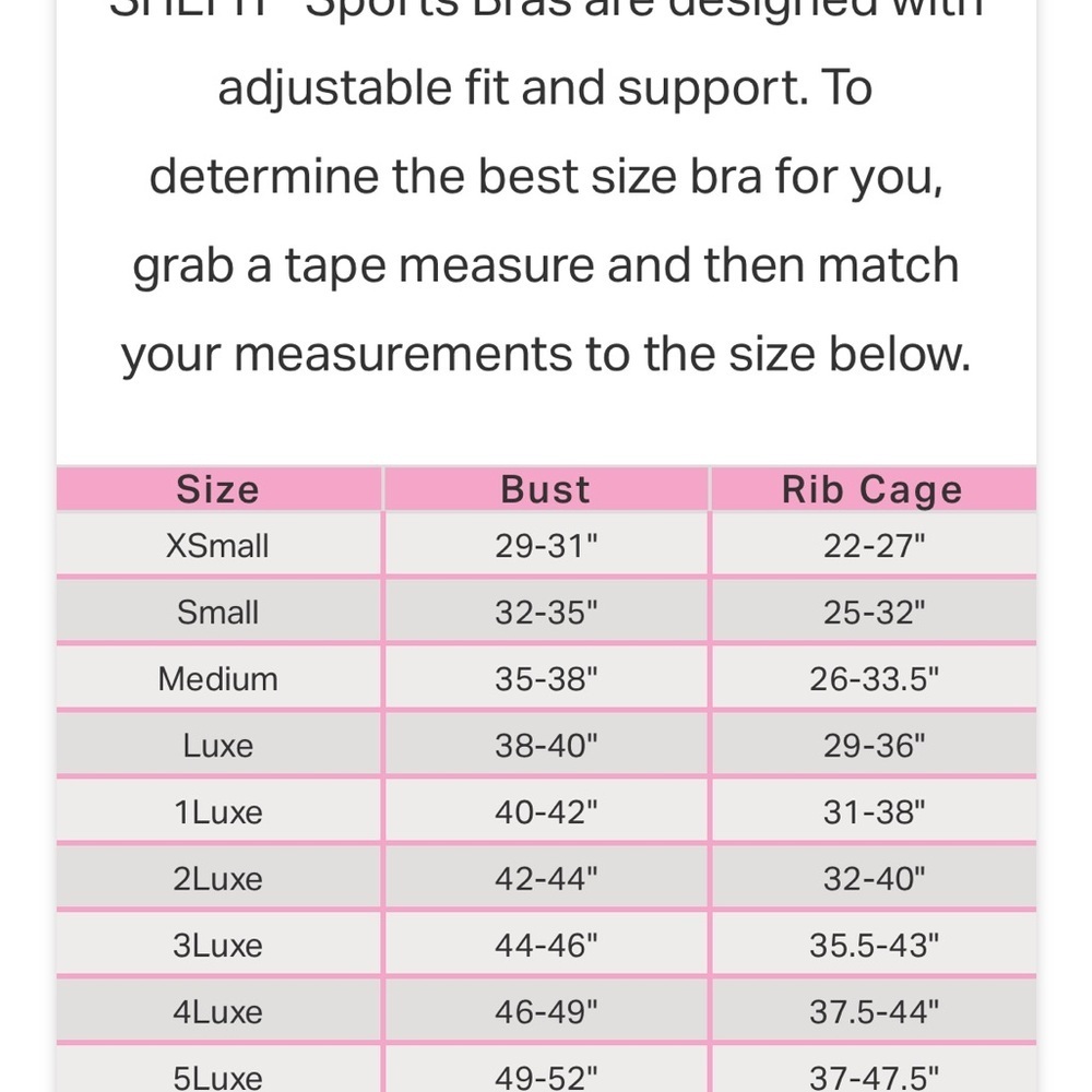 SHEFIT Flex Sports Bra Medium Support Pink/Gold Size 4 Luxe - Picture 5 of 8